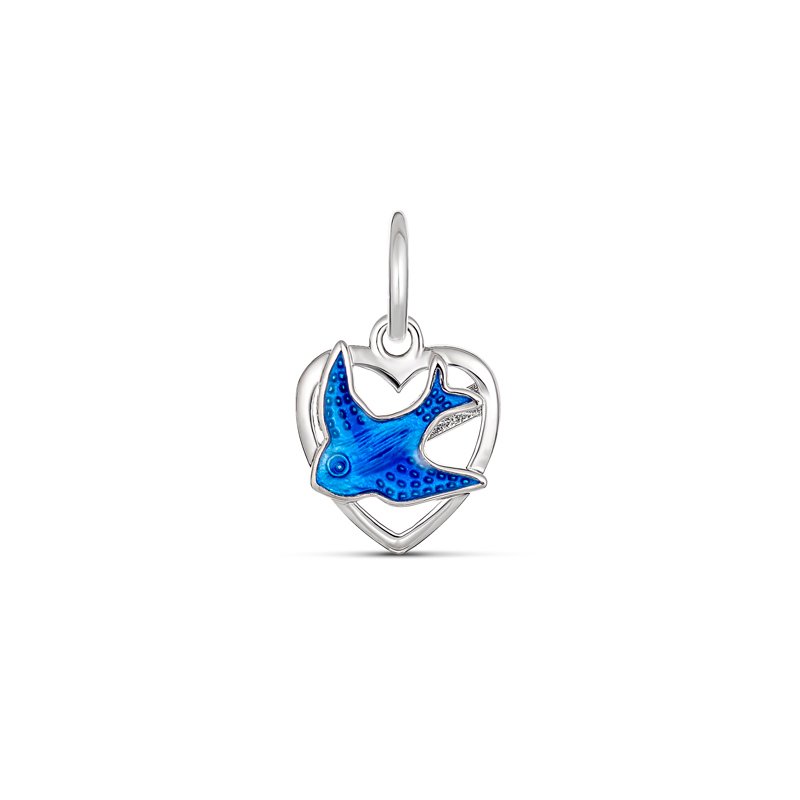 Presley Bluebird Heart Pendant