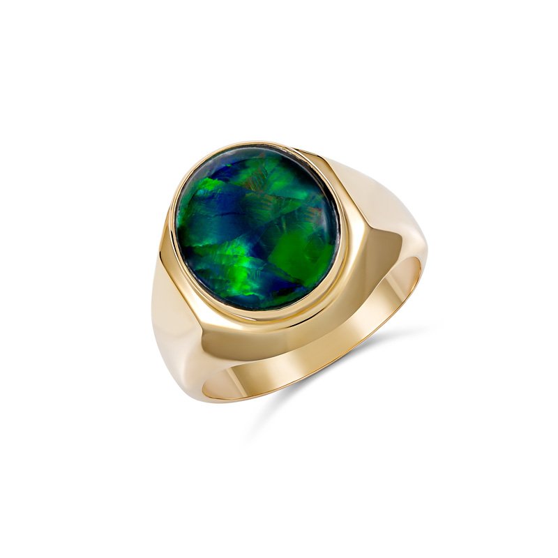 Atticus Oval Triplet Opal Ring (730-TC (W) - ring size W)