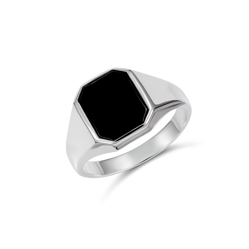 Astoria Octagon Black Onyx Ring (839A (U) - ring size U)