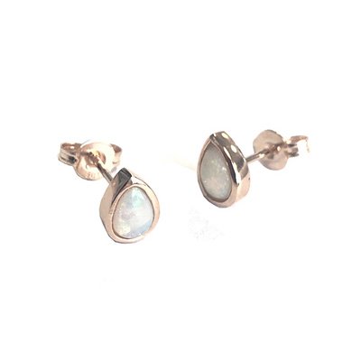 Ada Pear Solid Opal Earring
