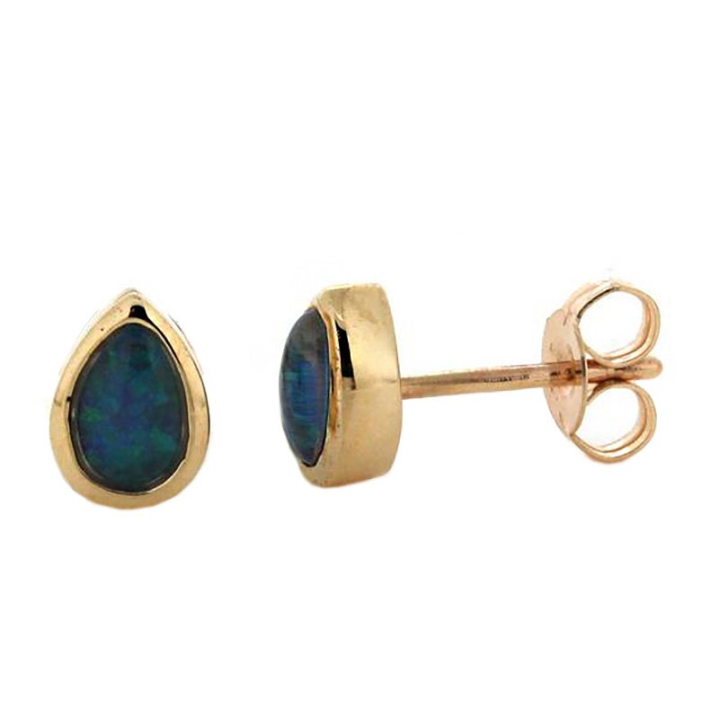 Ada Pear Triplet Opal Earring