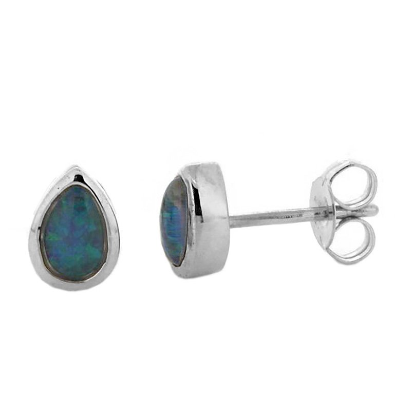 Ada Pear Triplet Opal Earring (EO1013-TA - )