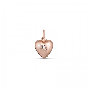 Paige Puffed Heart Diamond Pendant (1005DI - )