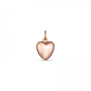 Paige Puffed Heart Pendant 9kt Rose Gold