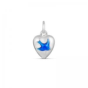Parker Bluebird Puffed Heart Pendant