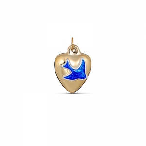Parker Bluebird Puffed Heart Pendant (1011BDC - )