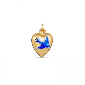 Parker Bluebird Puffed Heart Pendant (1011BDH - )