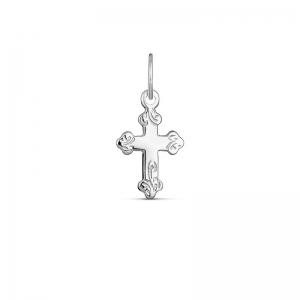 Petra Engraved Cross Pendant Silver