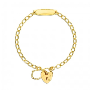 Brooklyn Belcher Bracelet with ID Yellow Gold Plated