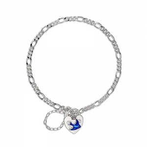 Brooklyn Bluebird Figaro Bracelet 1+3 Silver