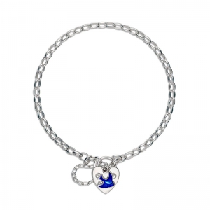 Brooklyn Bluebird Belcher Chain Bracelet Silver