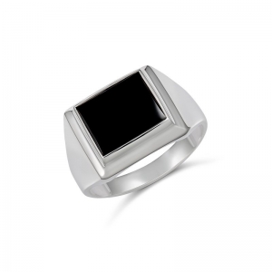 Edmond Rectangle Black Onyx Ring (729A - )