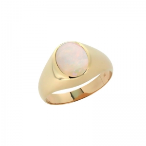Augustus Oval Solid Opal Ring