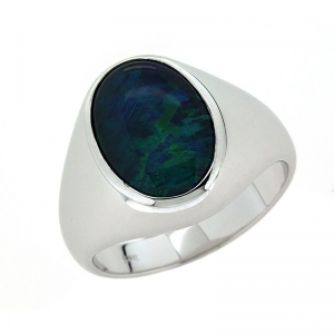 Archie Oval Triplet Opal Ring