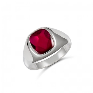 Aldo Cushion Created Garnet Ring (780-12A - )