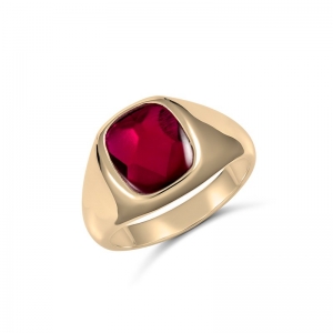 Aldo Cushion Created Garnet Ring (780-12C - )