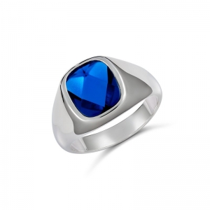 Aldo Cushion Synthetic Blue Stone Ring (780-3A - )