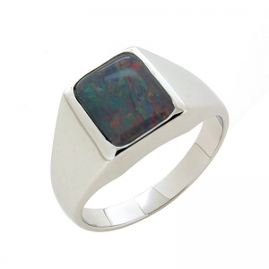 Anakin Rectangle Triplet Opal Ring