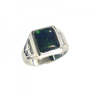 Aries Rectangle Triplet Opal Ring