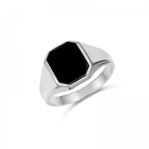 Astoria Octagon Black Onyx Ring