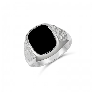 Beau Cushion Black Onyx Ring (873A - )
