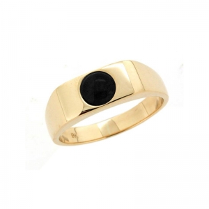 Carson Round Black Onyx Ring