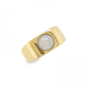 Carson Round Solid Opal Ring