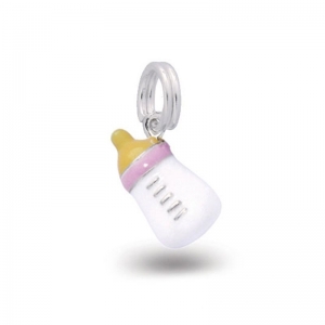 Baby Bottle Charm Silver