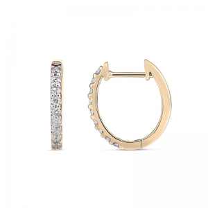Zara Diamond Huggie Earrings 9kt Rose Gold