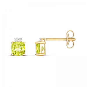 Callie Peridot & Diamond Earrings 9kt Yellow Gold