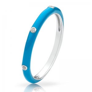 Enamoured Turquoise Enamel Diamond Ring