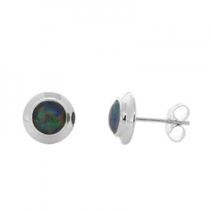 Amity Oval Triplet Opal 6mm  Stud Earring