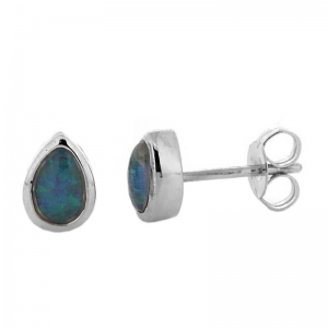Ada Pear Triplet Opal Earring (EO1013-TA - )