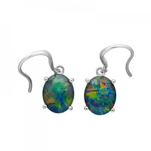 Ainsley Oval Triplet Opal Hook Earring (EO1026-TA - )