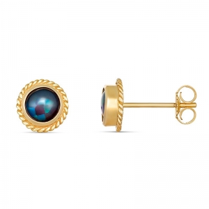 Charlotte 5mm Round Triplet Opal Earring (EO903-5TC - )