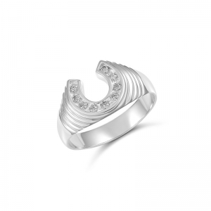 Collin Horseshoe Cubic Zirconia Ring