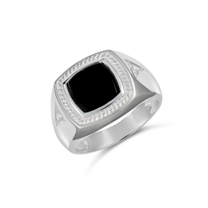 Callum Black Onyx Cubic Zirconia Ring