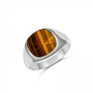 Declan Cushion Tigers Eye Ring (GR209-15A - )