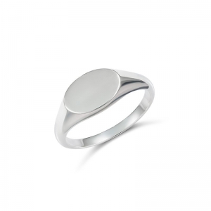 Daryl Oval Polished Oval Signet Ring (GR221A - )