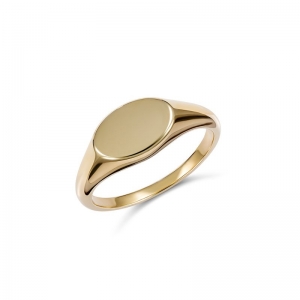 Daryl Oval Polished Oval Signet Ring (GR221C - )