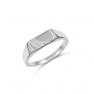 Diagon Cubic Zirconia Ring Silver