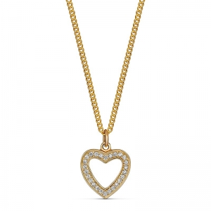 Freya Diamond Heart Pendant 9kt Yellow Gold
