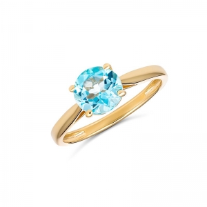 Scarlett Round Blue Topaz Ring (RCS05-104868BTC - )