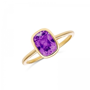 Bronte Amethyst Ring 9kt Yellow Gold