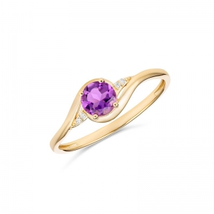 Mina Amethyst & Diamond Ring (RCS05-144232AMDC - )